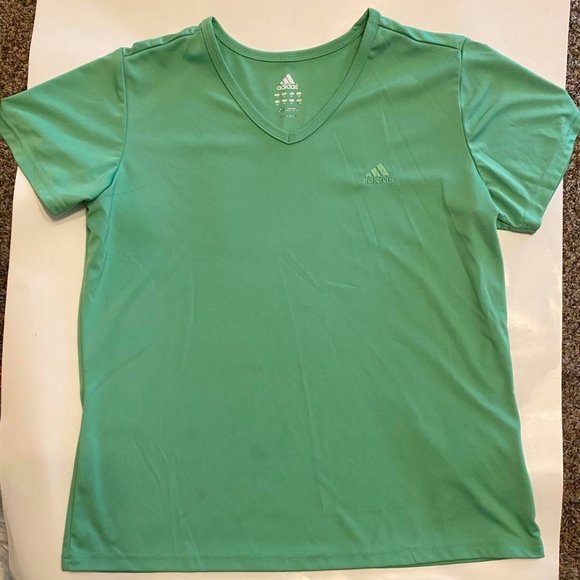 Adidas Mint Green VNeck top - Picture 5 of 5